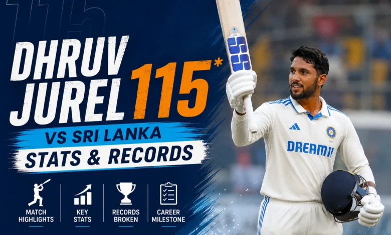 Dhruv Jurel 115 vs Sri Lanka Stats & Records.